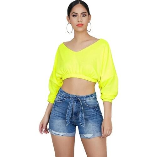 Fashion Denim Shorts With Curled Feet Women Vintage Distressed Lace Up High Stretch Jeans Short Summer Wild Blue Short With Belt