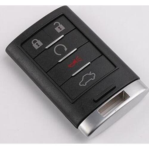 Replacement 5 Buttons Car Key Shell Fit For Cadillac CTS DTS Smart Remote Key Case Blanks