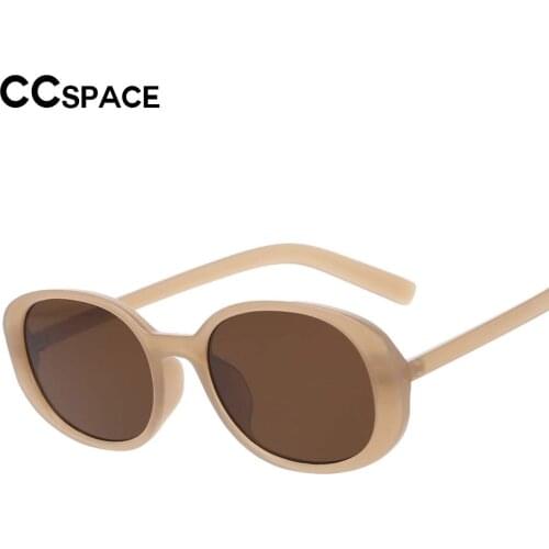 53282 Oval Small Frame Ladies Sunglasses Decorative Vintage White Tea Men Womens Shades UV400