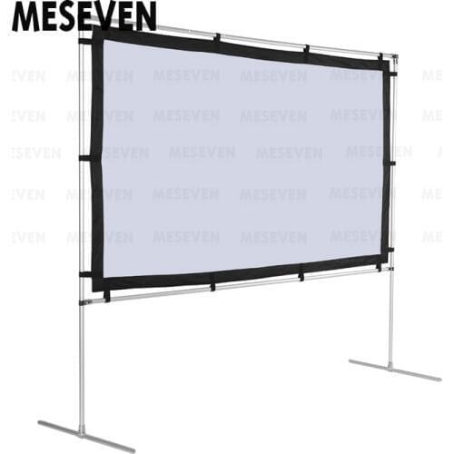 MESEVEN 60-150 inch Canvas Screen Projection Stand Bracket with Frame Bag for indoor/Outdoor Front/Back Projection