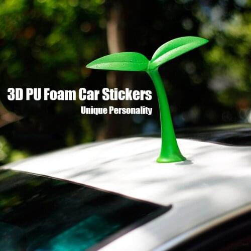 Car Decoration 3D Car Stickers Creative Personality Roof Saplings Grass Antennae Cute Anti Collision Personalized Car Supplies