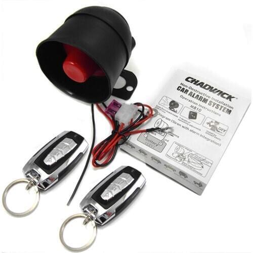 Universal 12V Car Alarm System With ACC/Vibration/Trunk/Door Trigger Alarm Functions Easy Installation M810-8171