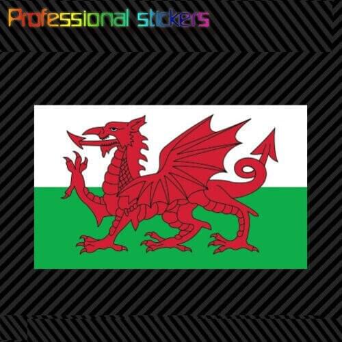 Welsh Flag Sticker Die Cut Vinyl Flag of Wales Red Dragon Stickers for Car Windows, Laptops, Mobile Phones, Office Supplies