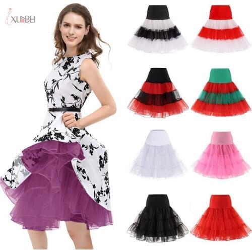 26" Vintage Short Wedding Petticoat 50s Retro Underskirt Swing Rockabilly Fancy Net Tutu Skirt Slips Bridal Accessories