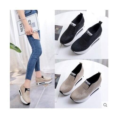 2021 New Women Crystal Sneakers Spring Autumn Casual Zipper Flat Shoes women Non-slip Breathable Outdoor Vulcanized Shoes woman