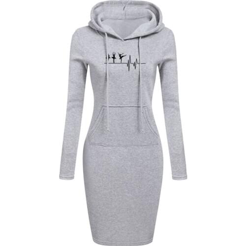 2019 Autumn and winter New Summer Love Ballet Cotton Women brand O Neck Sexy Dress Women Bodycon Dresses