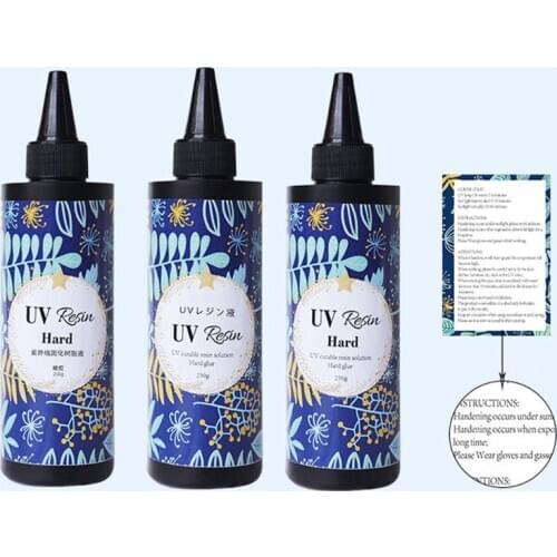 10/25/50/60100 g Hard UV Resin Glue Crystal Clear Ultraviolet Curing Epoxy Resin Jewelry Making