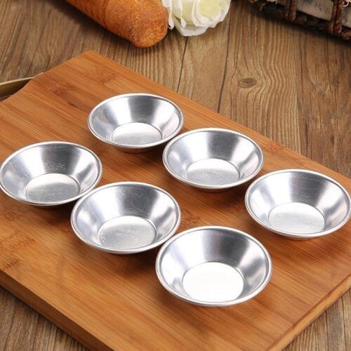 10pcs Egg Tart Mold Cake Aluminium Alloy Tart Mold Baking Tool Cupcake Egg Tart Fruit Tart Mold Flower Shape Reusable Baking Pan