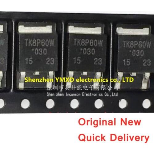 10Pcs/Lot New TK8P60W Patch TO-252 MOS Field Effect Tube N Channel 600V 8A