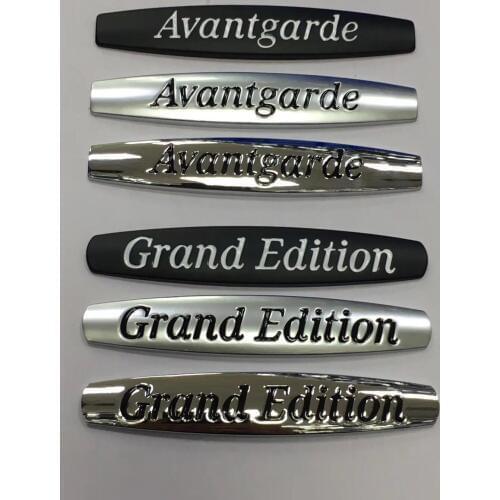 10pcs New Car Styling Good Quality Black Silver Avantgarde Grand Edition Side Fender Sticker Badge Emblem