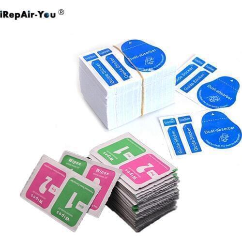 100PCS Wet Dry Cleaning Wipes Removal Paper Dust Absorber Sticker For iPhone X 8 7 6 6s Camera Lens Optical LCD Screen Cleaner