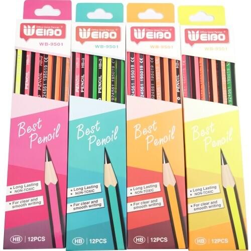 12 Pcs/set Kawaii Pencils with rubber Drawing Pencil Set pre-sharpened Pencil Gift For Children eraser Pencils Gift For Kids