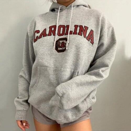 Gray Letter Print Vintage Bts Hoodie Fashion Girls Women Oversized Hoodie 2020 Autumn Oversized Loose Casual Pullovers Plus Size