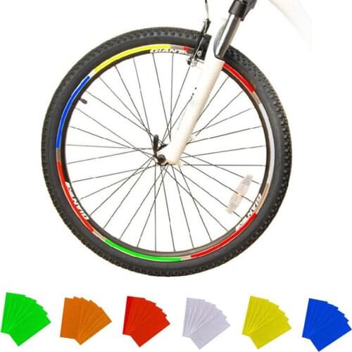 8 Sheet (48 Strips) Reflective Wheel Sticker Stripe Tape MTB Cycling Wheel Rim Light Reflective Stickers Universal Waterproof