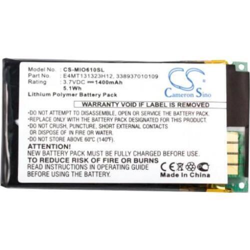 Cameron Sino 1400mAh battery for MITAC Mio H610 338937010109 E4MT131323H12 GPS, Navigator Battery