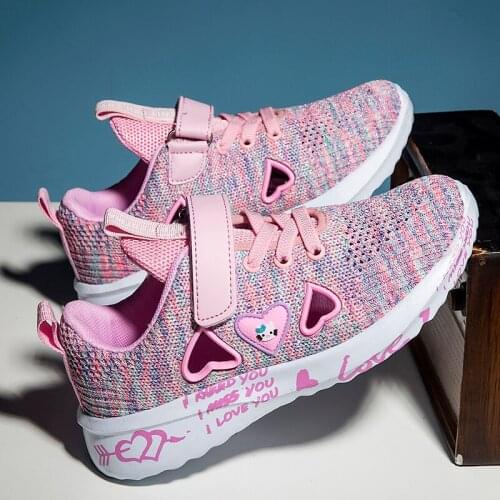New Children Mesh Sport Shoes Girl Sneakers Summer Kids Light Cute Flat Skateboarding Shoes Autumn Breathable Tenis Footwear
