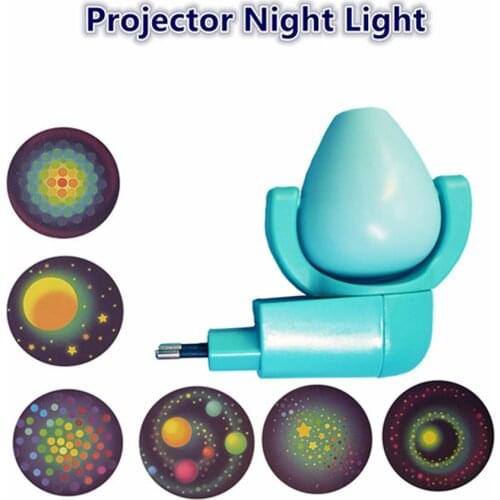 Kids Cartoon Projection Night Light Cartoon Projection Night Lamp 6 Different Projection Film Switchable Freely Night Light