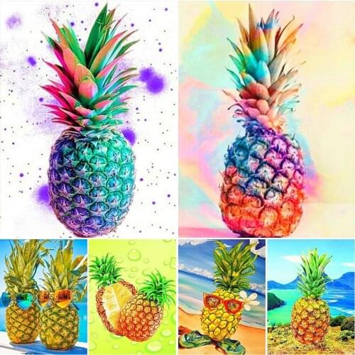 Diy 5D Diamond Painting Fruit Pineapple Cross Stitch Kit Full Drill Embroidery Mosaic Art Picture Of Rhinestones Home Decor Gift