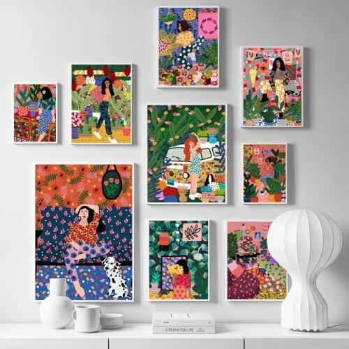 HD Printed Vintage Plant Dog Canvas Painting Wall Art Abstract Fashion Pictures Modern Home Decor Living Room Modular Posters