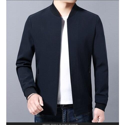 Best Sale Fashion Male Spring Jackets Plus size 4XL Men Plain Casual Slim Fit Zipper Jackets