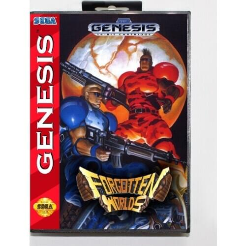 16 bit Sega MD game Cartridge with Retail box - Forgotten Worlds game card for Megadrive Genesis system