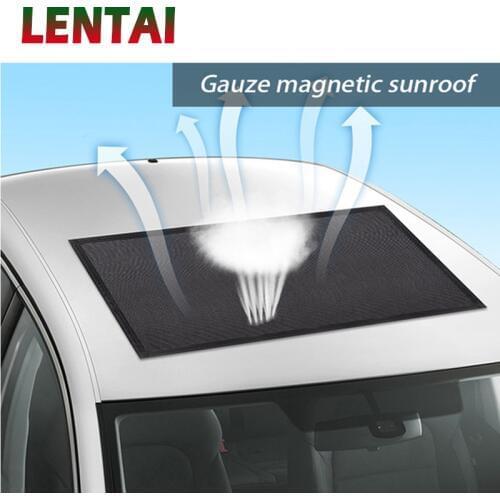 LENTAI 1PC Car Sunroof Cover Sun Visor Mesh Mosquito Dust Protection For Seat Leon Ibiza Skoda Rapid Fabia Octavia Yeti Audi A3
