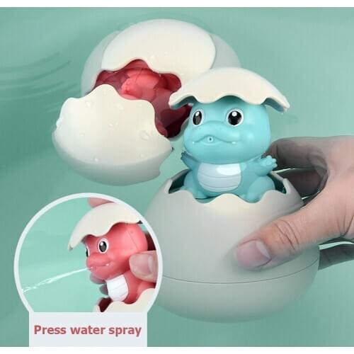 Cartoon Dinosaur Pink Duck Egg Clockwork Water Spray Sprinkler Baby Bath Water Toys Toddler Bathroom Sprinkling Shower Gifts