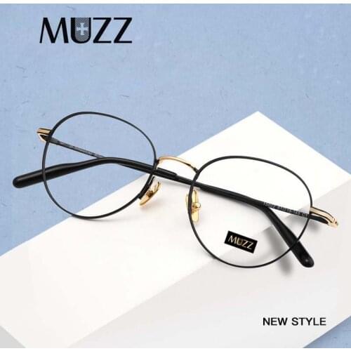 B Titanium Glasses Frame Men Ultralight Retro Round Myopia Optical Prescription Eyeglasses Frames Women Korea Vintage Eyewear