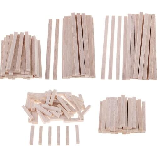 Square Balsa Wood Stick for DIY Model Making Hobbies 50/80/100/130/150mm
