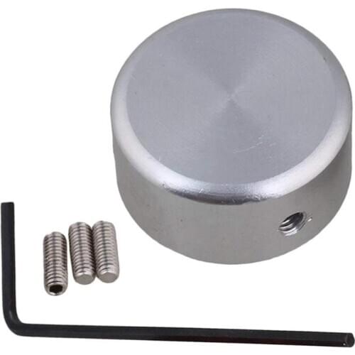 Pedal buttons Effects Guitar Cap with Screw in Aluminum Alloy Silver