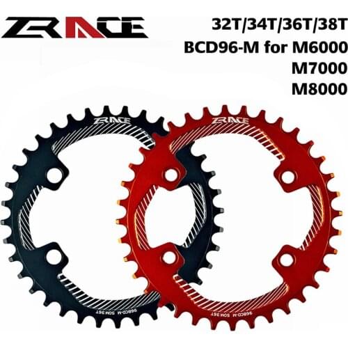 ZRACE Bike Chainring BCD96-M Mountain Bicycle 32/34/36/38T AL7075 Chainwheel Compatible For M8000/M7000/M6000