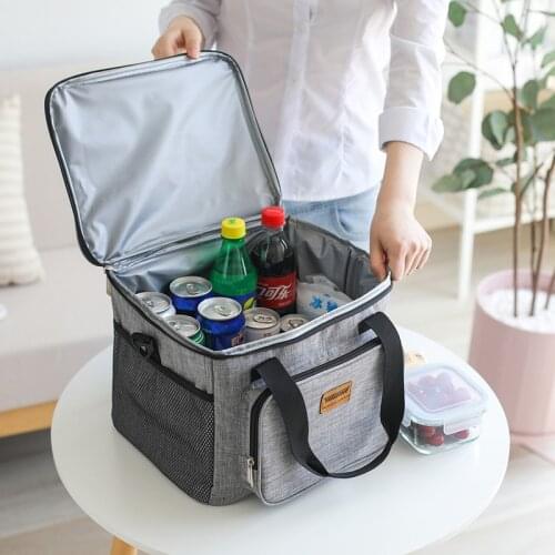 16L Cooler Bag Waterproof Cloth Shoulder Cooler Bags For Food Drink Steak Insulation Thermal Bag Ice Pack ThermaBag refrigerator