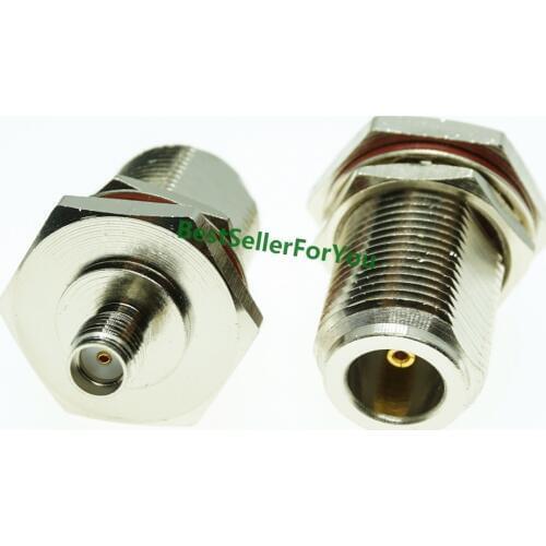 SMA Female to N Type Female Jack Connector Nut Bulkhead O-ring RF Adapter