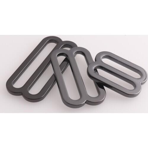 Strap Adjusters Gunmetal Slide Buckle Rectangular Belt Adjuster Belt Buckle Center Bar Buckle Purse Making Hardware