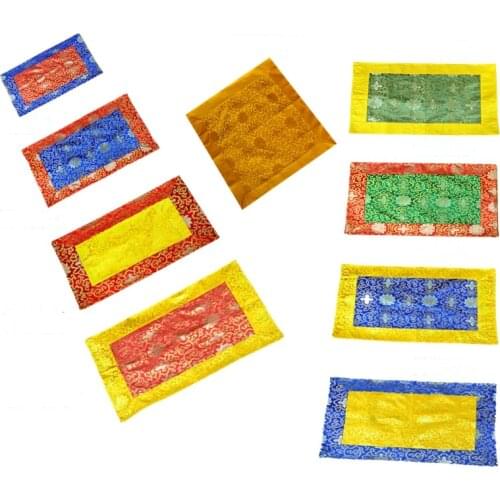 Custom Luxury Lucky Flower Dust Cover Chinese Silk Satin Coffee Tea Tablecloths Small Cabinet Bedside Table Covers Cloth