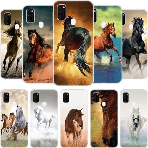 Running Horse Animal Case for Samsung Galaxy F41 M01 Core M02S M12 M21S M30S M31S M42 M51 M62 A6 A7 A8 Plus 2018 Silicone Cover