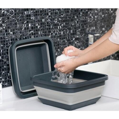 Foldable Basin Portable Outdoor Folding Washing Basket Collapsible Cleaning Bucket Kitchen Cleaning Supplies Household Items