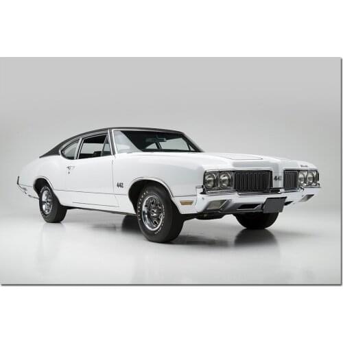Modern Canvas Painting Oldsmobile 442 Classic Car Photo Wall Art Posters and Prints Wall Picture for Home Decor