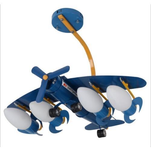 Modern Decora Children Ceiling Lamp Boy Children Bedroom Lamp Room Lighting E27 Plane Cartoon Lamp Remote Controller Included