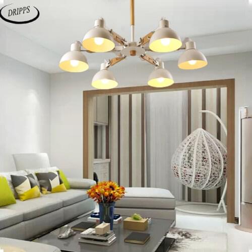 LED bedroom living room chandelier restaurant hotel nordic wooden led ceiling lamp factory direct sales