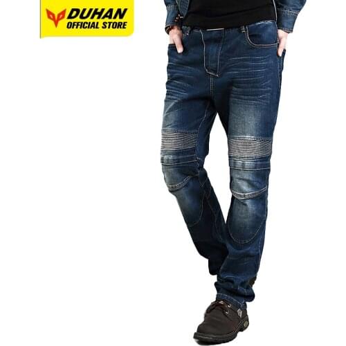 DUHAN Motorcycle Pants Jeans Denim Clothes Moto Cycling Pants Waterproof Body Protective Gear Motocross Trousers