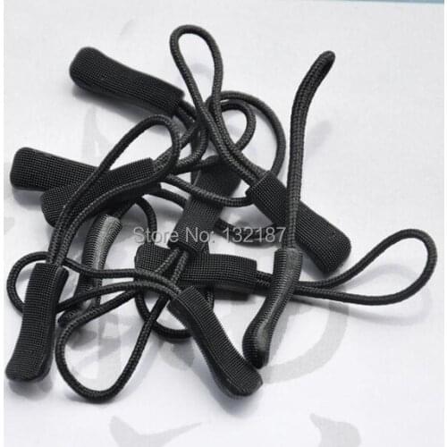 100pcs/lot slip-resistant black silicon zipper puller for apparel luggage bag sportwear free shipping 001