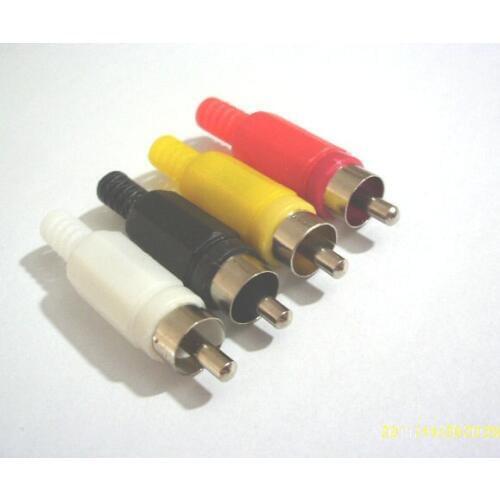 100 pcs RCA Plug Solder Type Audio Cable Connector