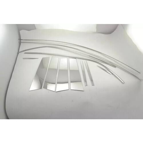 For Mercedes Benz GLA 2015 12PCS Stainless Steel Car Full window Trim Cover Car Styling Accessories