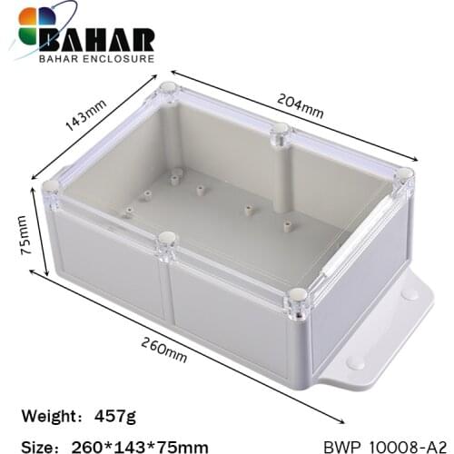 2PCS/lot Wall monting plastic electronic transparent seal box DIY IP68 waterproof project junction box abs plastic enclosure