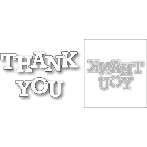 2020 New Thanksgiving English Sentiment Words Thank You Metal Cutting Dies For Making Greeting Card Paper Scrapbooking No Stamps