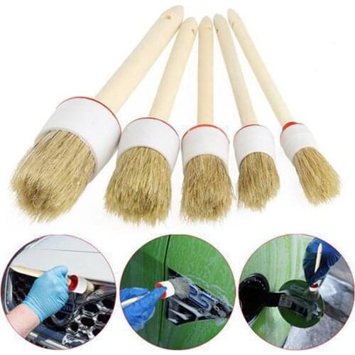 5Pcs Hangable Car Detailing Brush Set 5 Sizes, for Vehicles Exterior or