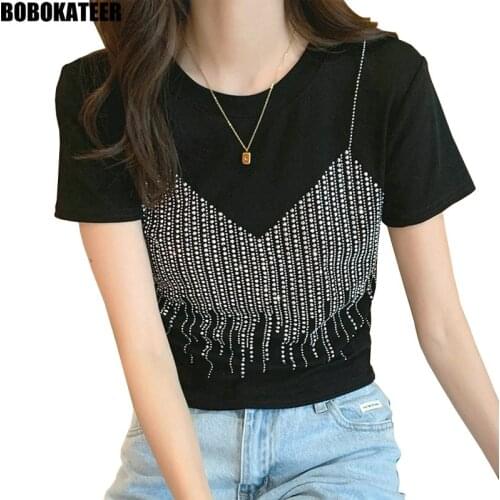 Женские укороченные футболки BOBOKATEER China At AliExpress