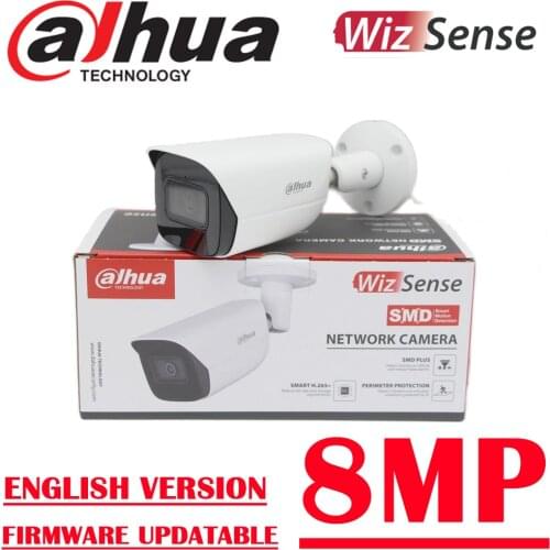 Dahua 8MP IP Camera IPC-HFW3841E-AS IR30M bullet Camera Built-in Mic & Audio & Alarm interface IP67 SMD Plus WizSense
