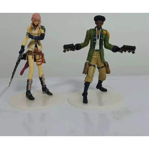 Play Arts Final Fantasy XIII FF13 Original Action Game Lightning Sazh Katzroy 8cm PVC Figure figurine Collection Model Toys Doll